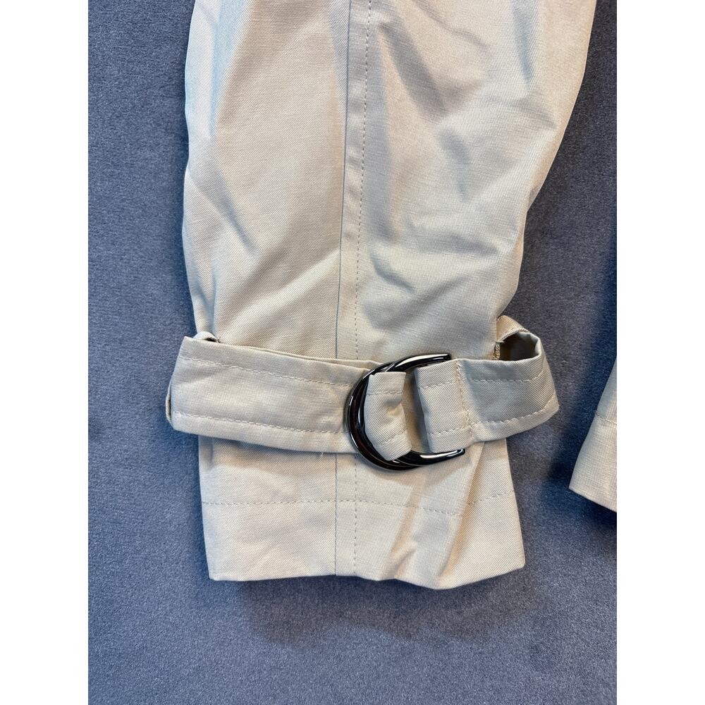 Madeleine Jacket Tan Button Front& Buckle Cuffs (missing belt) See Pics for Size - Picture 3 of 11